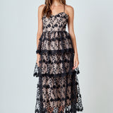 Crochet Layered Midi Dress