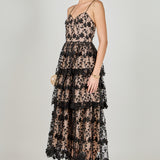 Crochet Layered Midi Dress