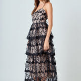 Crochet Layered Midi Dress