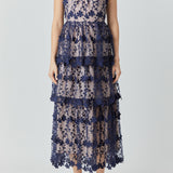 Crochet Layered Midi Dress