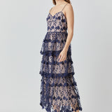 Crochet Layered Midi Dress