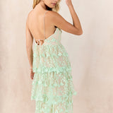 Crochet Layered Midi Dress