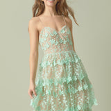 Crochet Layered Midi Dress