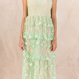 Crochet Layered Midi Dress