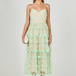 Endless Rose - Crochet Layered Midi Dress Black / L Endless Rose - Crochet Layered Midi Dress Black / L