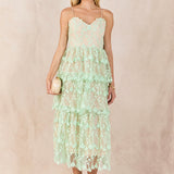 Crochet Layered Midi Dress