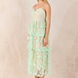 Crochet Layered Midi Dress