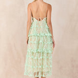 Crochet Layered Midi Dress