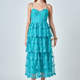 Crochet Layered Midi Dress