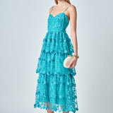 Crochet Layered Midi Dress