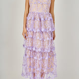 Crochet Layered Midi Dress