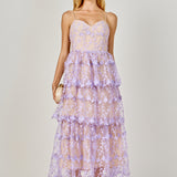 Crochet Layered Midi Dress