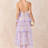 Crochet Layered Midi Dress