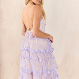 Crochet Layered Midi Dress