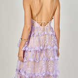 Crochet Layered Midi Dress