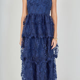 Crochet Layered Midi Dress