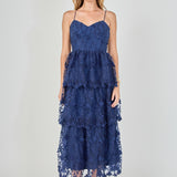 Crochet Layered Midi Dress
