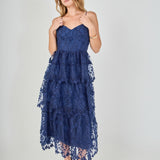 Crochet Layered Midi Dress