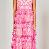 Crochet Layered Midi Dress