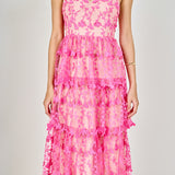 Crochet Layered Midi Dress