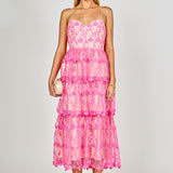 Crochet Layered Midi Dress