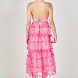 Crochet Layered Midi Dress