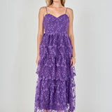 Crochet Layered Midi Dress