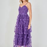 Crochet Layered Midi Dress