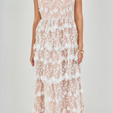 Crochet Layered Midi Dress