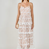 Crochet Layered Midi Dress