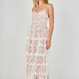 Crochet Layered Midi Dress