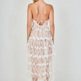 Crochet Layered Midi Dress