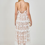 Crochet Layered Midi Dress