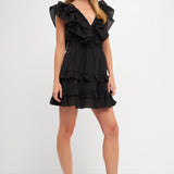 Ruffle Detail Mini Dress