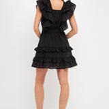 Ruffle Detail Mini Dress