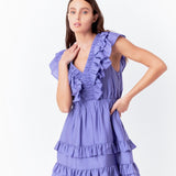 Ruffle Detail Mini Dress
