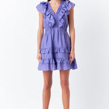 Ruffle Detail Mini Dress