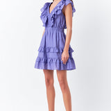 Ruffle Detail Mini Dress