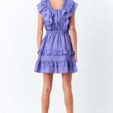 Ruffle Detail Mini Dress