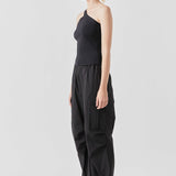 Asymmetrical One-Shoulder Knit Tank Top