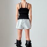 Strap Detail Fitted Knit Top