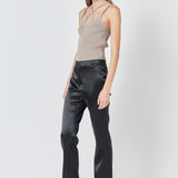 Strap Detail Fitted Knit Top