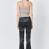 Strap Detail Fitted Knit Top