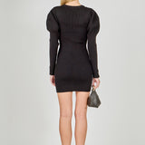 Puff Sleeve Knit Dress