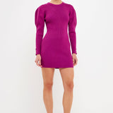 Puff Sleeve Knit Dress