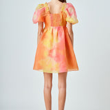 Organze Tie-dye Babydoll Dress