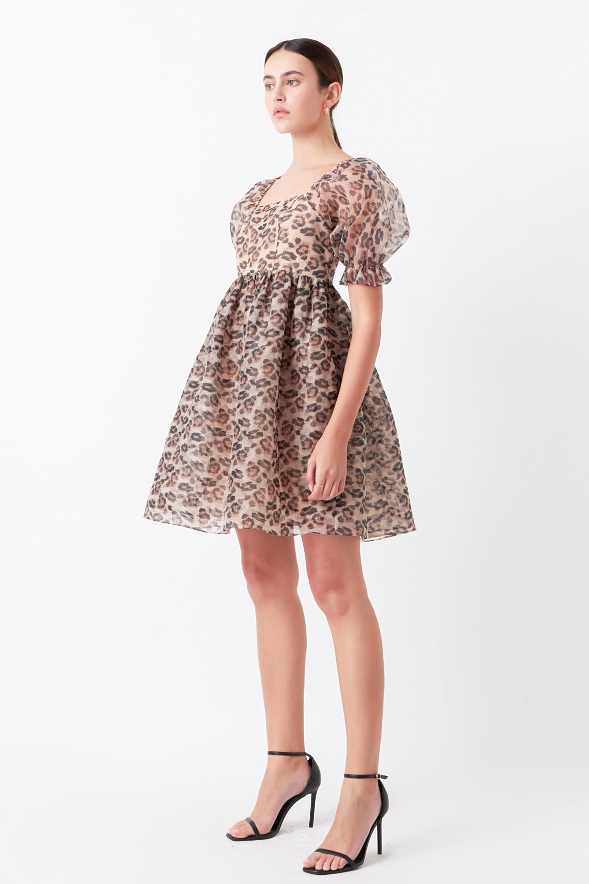 Organza Leopard Dress