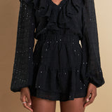 Sequin Ruffled Romper