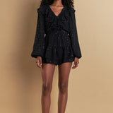 Sequin Ruffled Romper