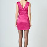 Satin Cut-Out Mini Dress